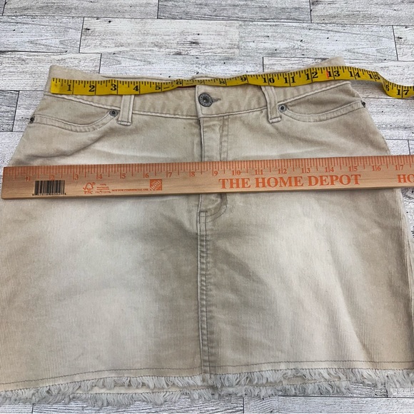 Vintage LáserJeans women skirt corduroy khaki distressed - Picture 5 of 5